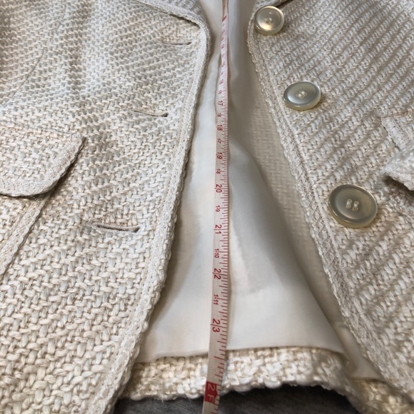 Kawaii Off-white Vintage Blazer with Lace lining - Picture 6 of 7